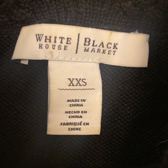 White House black market‎ WHBM knit cowl neck black sweater size XXS - Picture 4 of 4